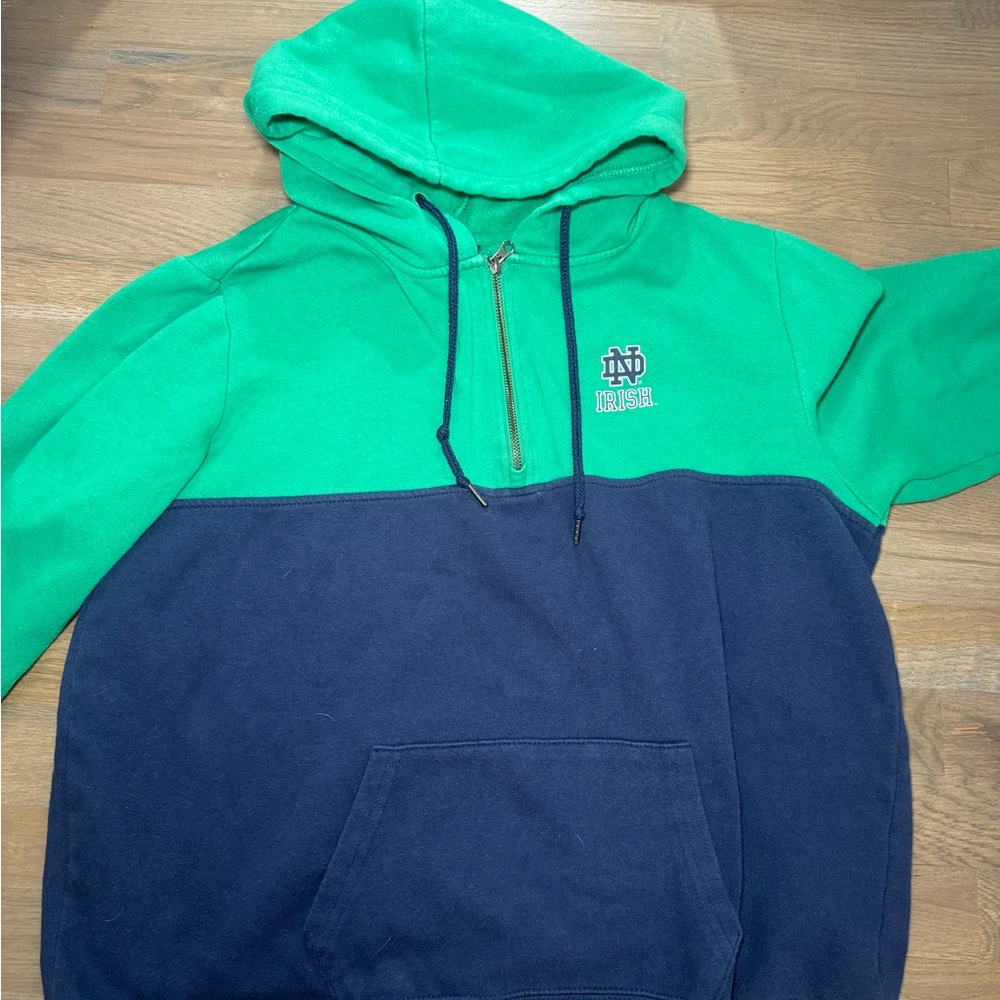 Norte Dame Green and Blue Woman’s Hoodie